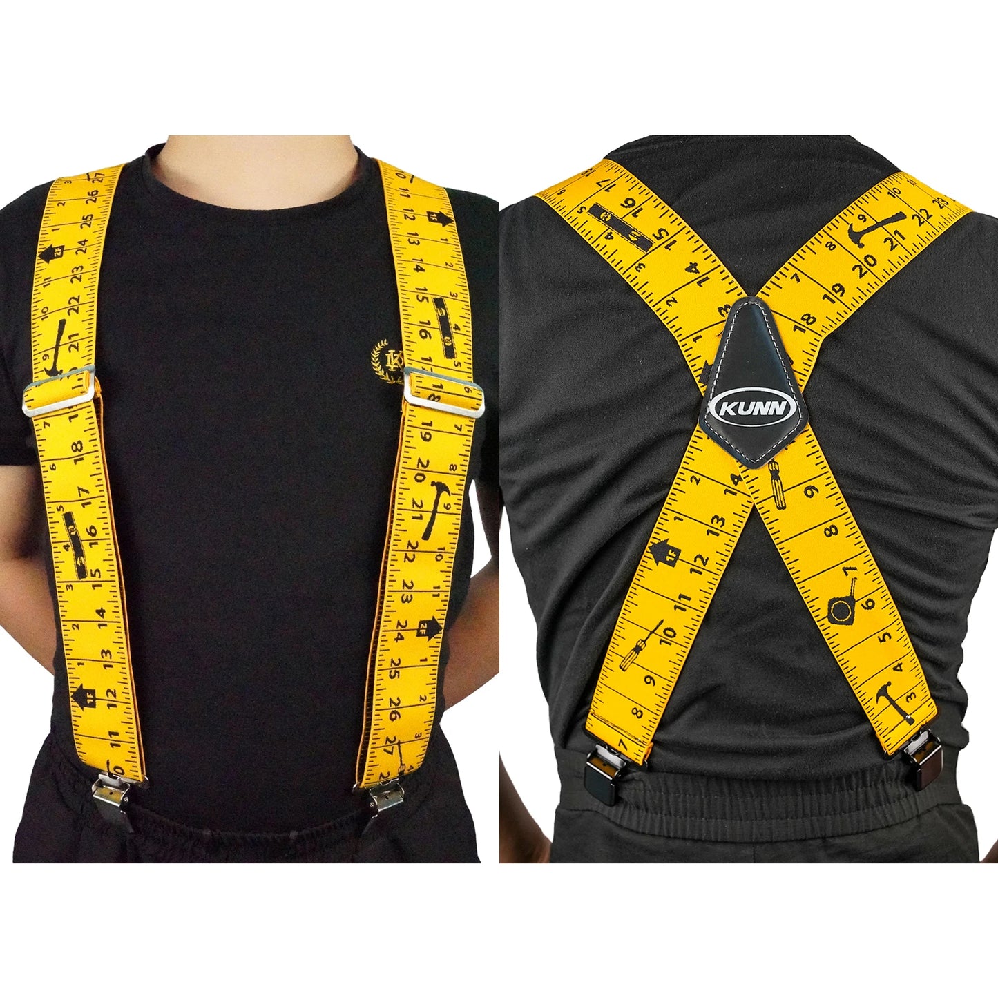 Suspensório Masculino Estampado com Régua – KUNN | Estilo, Conforto e Resistência para o Dia a Dia ou Trabalho