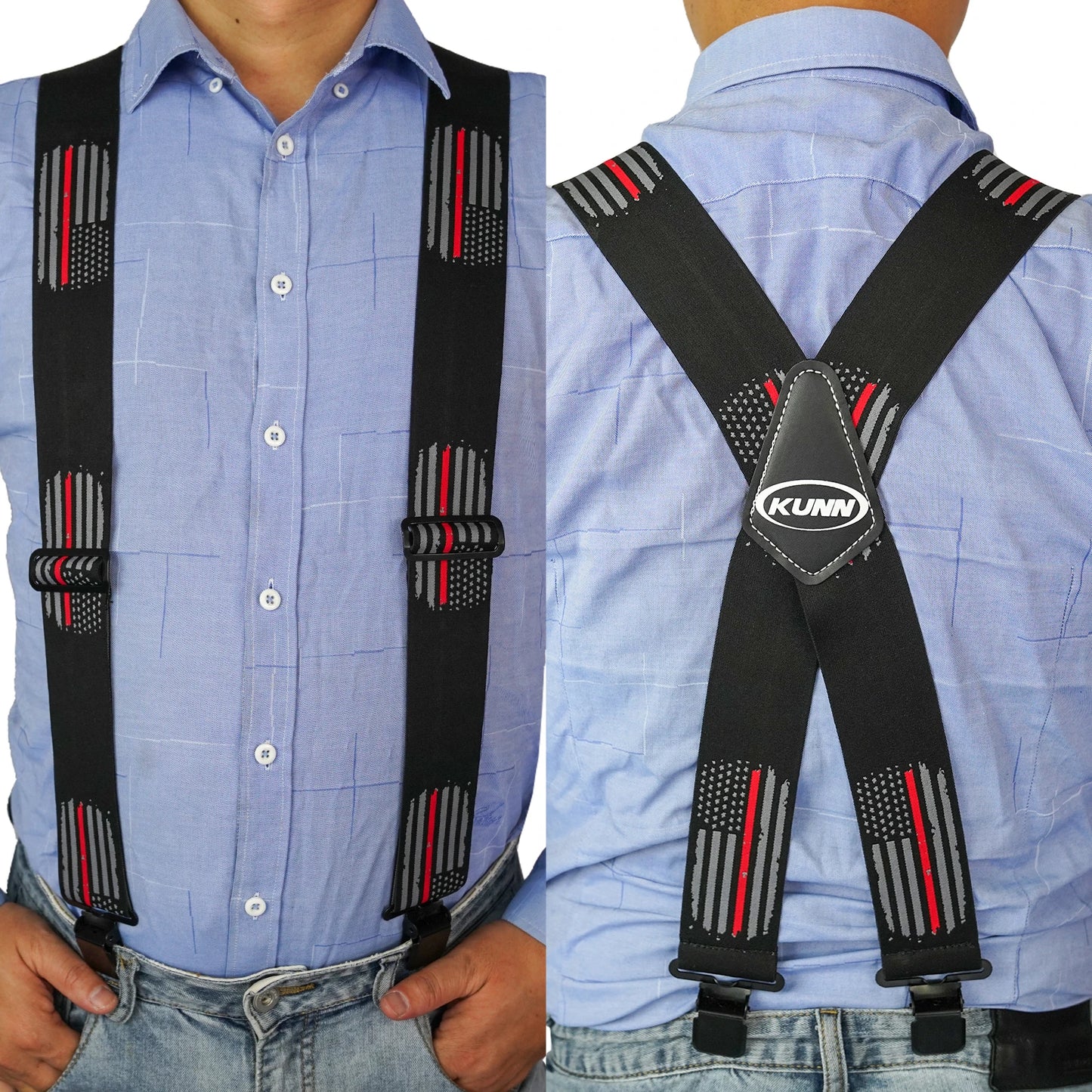 Suspensório Masculino Estampado com Régua – KUNN | Estilo, Conforto e Resistência para o Dia a Dia ou Trabalho