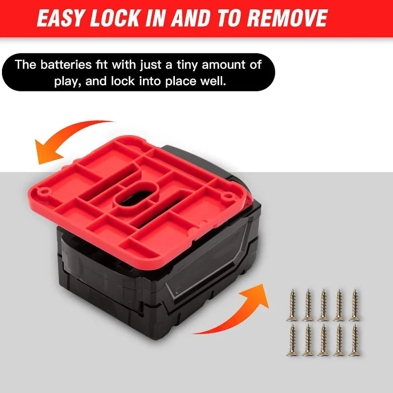 Suporte Organizador de Bateria para Milwaukee, Dewalt e Makita – Praticidade e Segurança na Sua Oficina