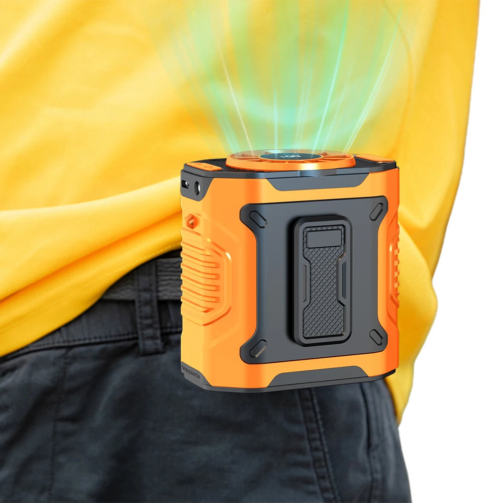 Ventilador de Cintura Portátil USB Recarregável – Refresque-se com Liberdade e Potência!