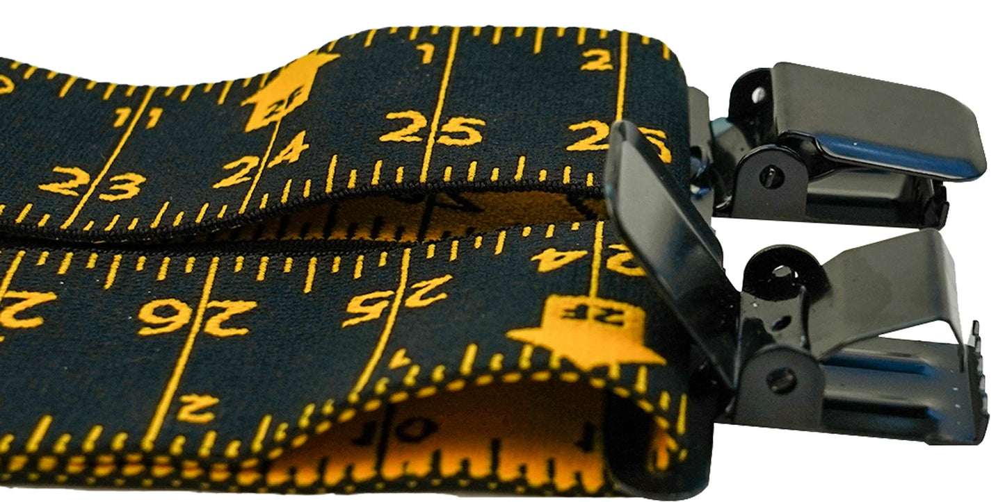Suspensório Masculino Estampado com Régua – KUNN | Estilo, Conforto e Resistência para o Dia a Dia ou Trabalho