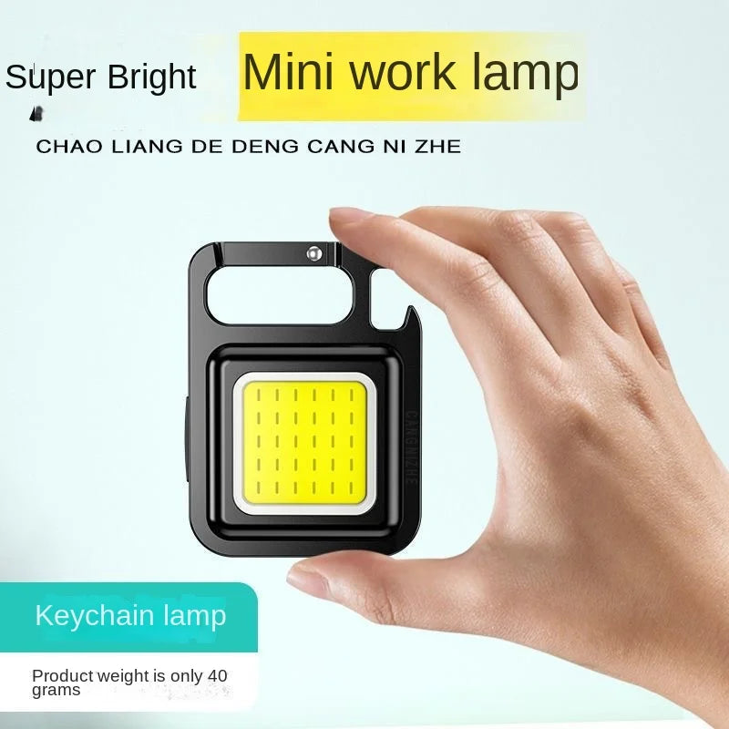 Super Bright Mini COB – Lanterna de Bolso Portátil com Ímã | 4 Modos de Iluminação, Recarregável via USB, Ideal para Camping, Trabalho e Emergências