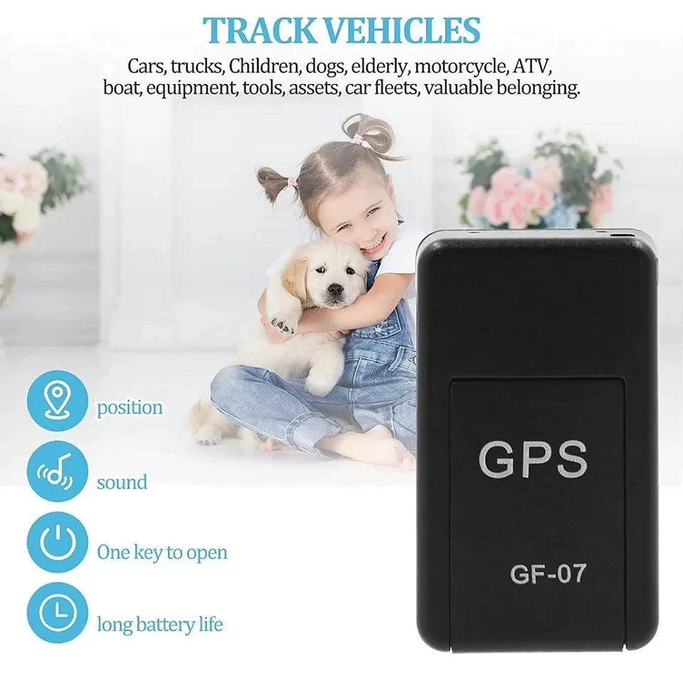 GF07 Rastreador GPS Magnético Mini — Monitoramento em Tempo Real para Carros, Animais e Muito Mais