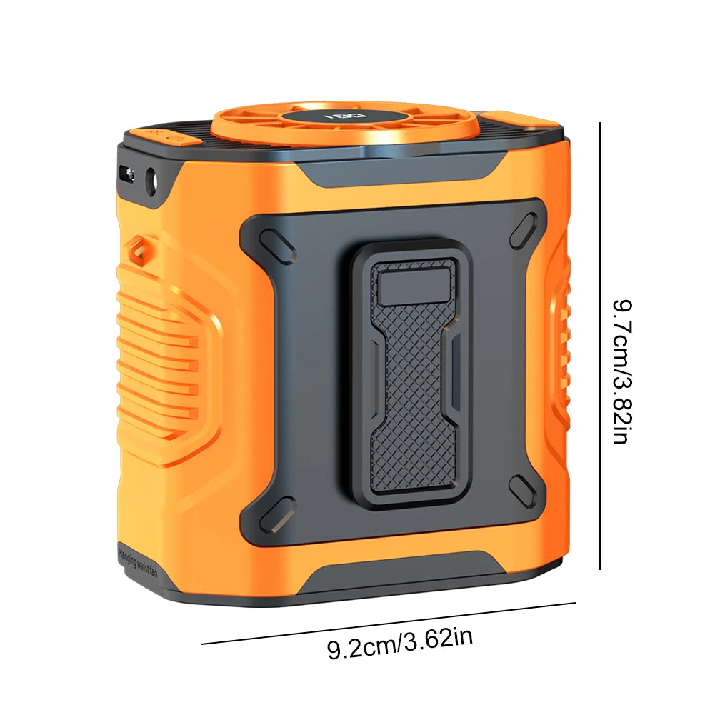 Ventilador de Cintura Portátil USB Recarregável – Refresque-se com Liberdade e Potência!