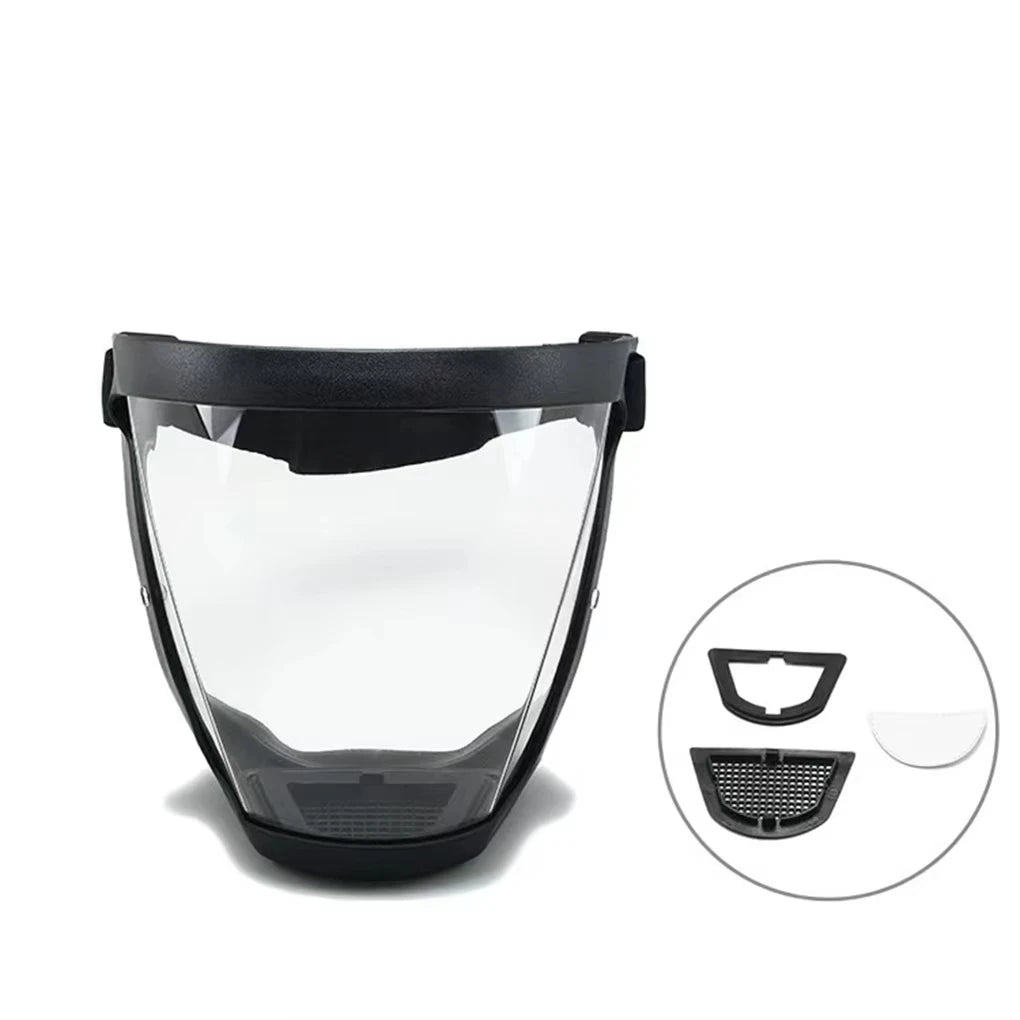 Máscara de Proteção Facial Transparente – Reutilizável, Ajustável e Resistente ao Calor