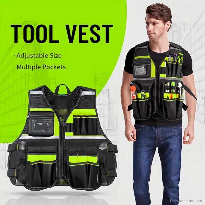 Colete de Ferramentas Profissional com Múltiplos Bolsos – Alta Resistência
