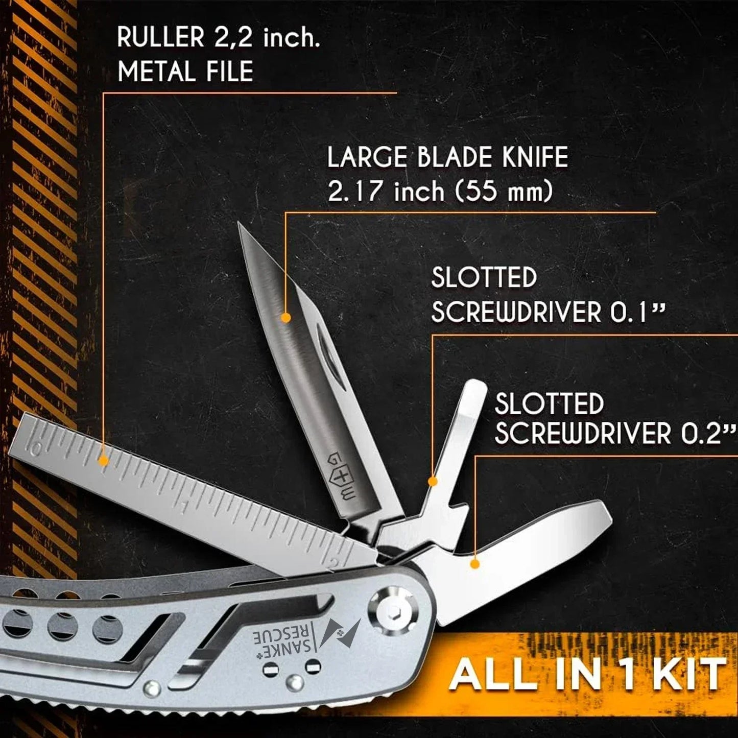 24 in 1 Multifunctional Universal Diagonal Pliers Hardware Wire Cutters Professional Anti Slip Durable Repair Tools