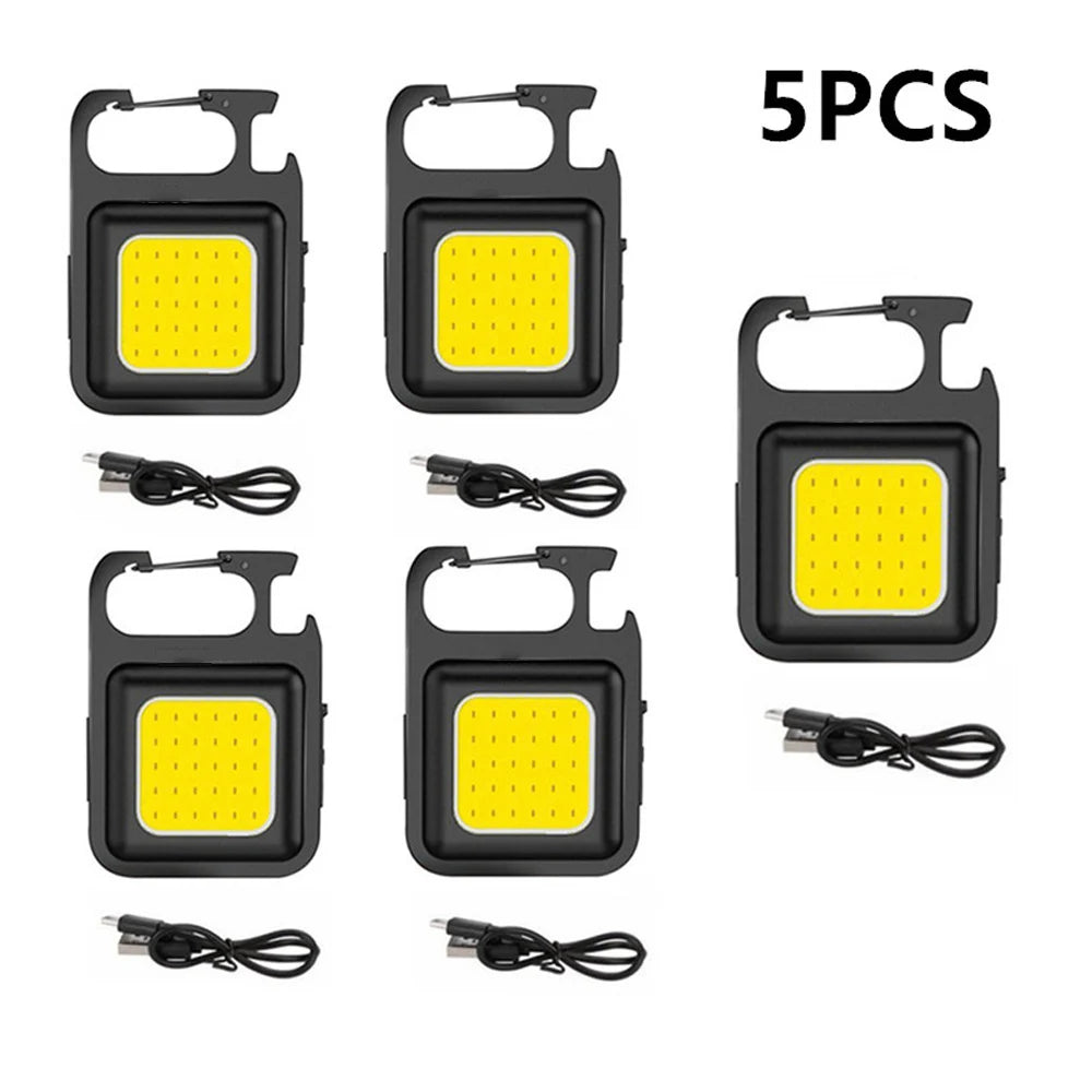 Super Bright Mini COB – Lanterna de Bolso Portátil com Ímã | 4 Modos de Iluminação, Recarregável via USB, Ideal para Camping, Trabalho e Emergências