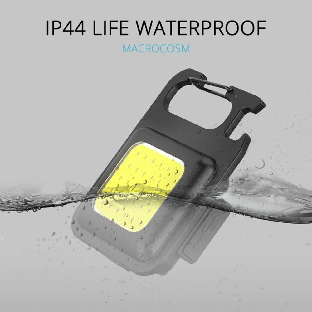Super Bright Mini COB – Lanterna de Bolso Portátil com Ímã | 4 Modos de Iluminação, Recarregável via USB, Ideal para Camping, Trabalho e Emergências