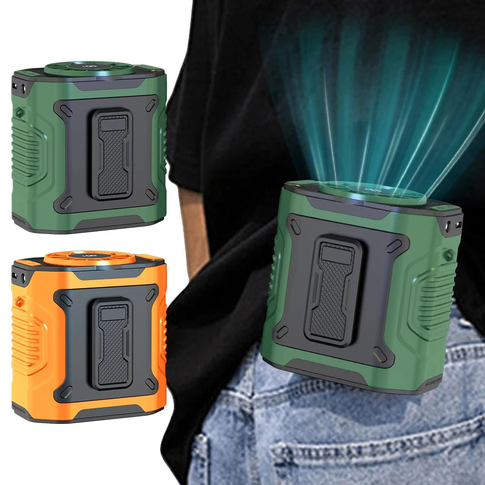 Ventilador de Cintura Portátil USB Recarregável – Refresque-se com Liberdade e Potência!