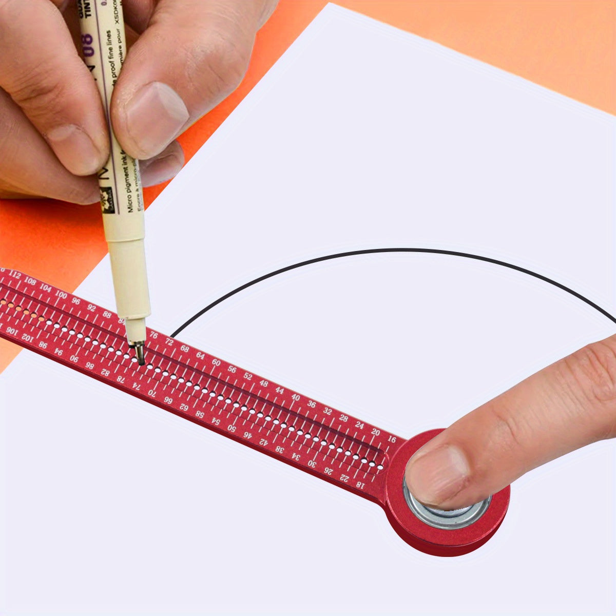 Mini Compasso Portátil em Alumínio – Precisão para Marcação em Madeira, Engenharia e DIY