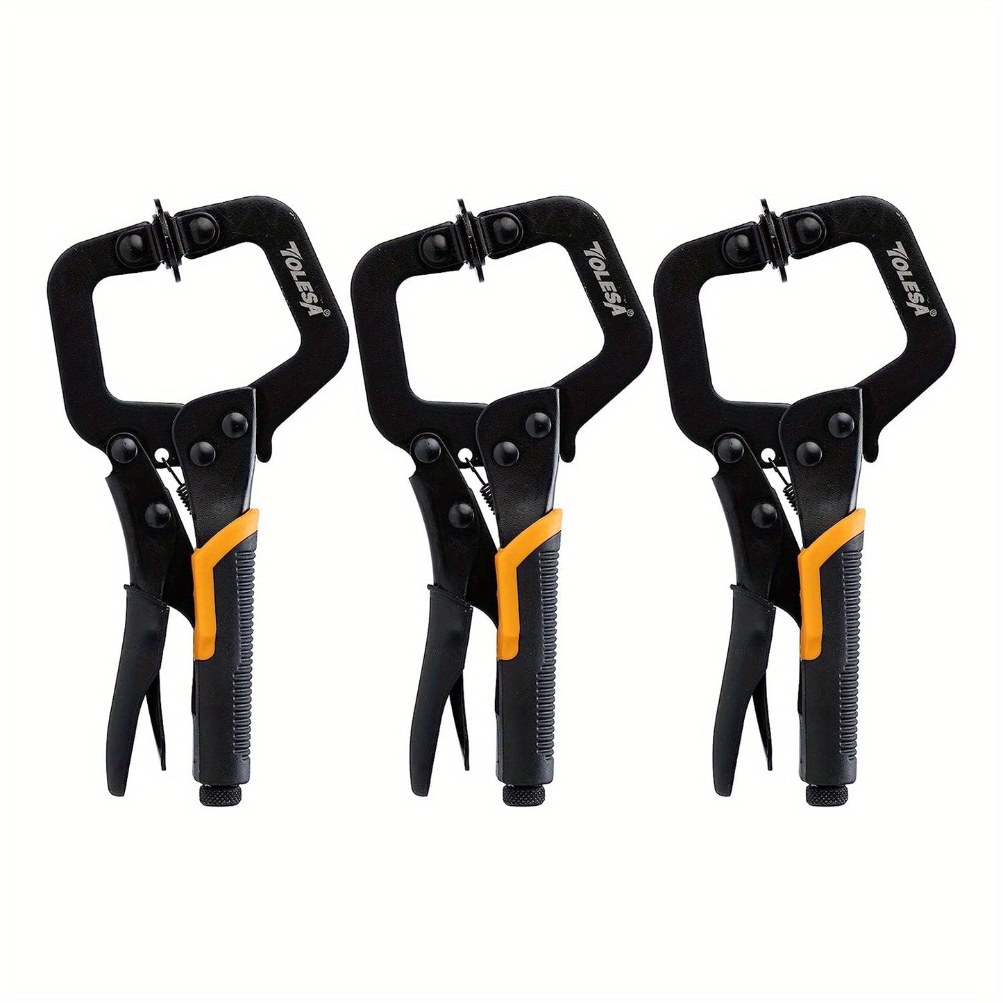 Kit com 3 Sargentos TOLESA 6" – Fixação Forte, Rápida e Segura para Madeira, Solda e Oficina