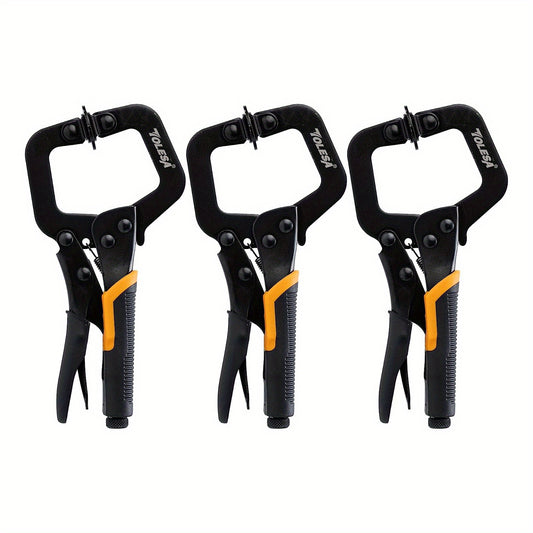Kit com 3 Sargentos TOLESA 6" – Fixação Forte, Rápida e Segura para Madeira, Solda e Oficina