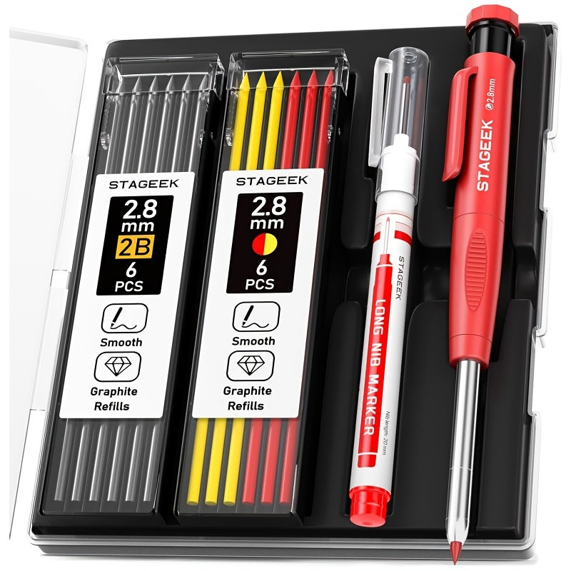 Kit Profissional de Lápis de Carpinteiro STGAEEK – Precisão, Resistência e Durabilidade em Cada Traço!