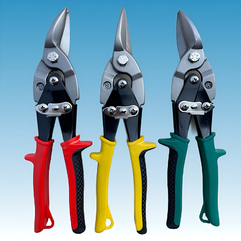 Conjunto de Tesouras de Ferro (1 ou 3 peças) – Aço Carbono Forjado, Acabamento Polido Vermelho, Amarelo e Verde