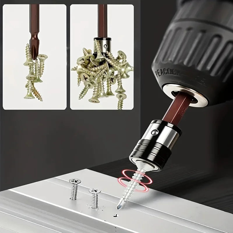 Kit 10pcs Bits de Broca Magnéticos para Parafusadeira – S2 Aço Liga, Design Anti-Derrapante e Dentes Finos