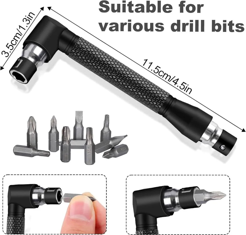 Kit Completo de Extensões e Adaptadores para Furadeira – Flexível, Rotativo e Multifuncional!