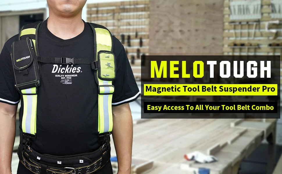MELOTOUGH Suspensório Magnético para Cinto de Ferramentas – Conforto Extremo e Praticidade no Seu Trabalho