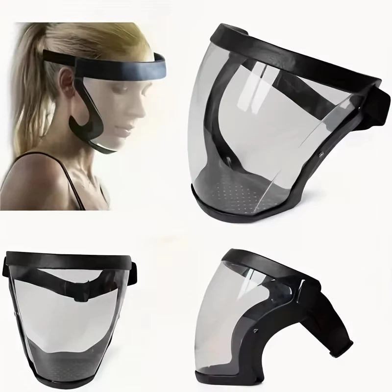 Máscara de Proteção Facial Transparente – Reutilizável, Ajustável e Resistente ao Calor