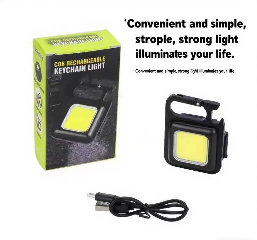 Super Bright Mini COB – Lanterna de Bolso Portátil com Ímã | 4 Modos de Iluminação, Recarregável via USB, Ideal para Camping, Trabalho e Emergências