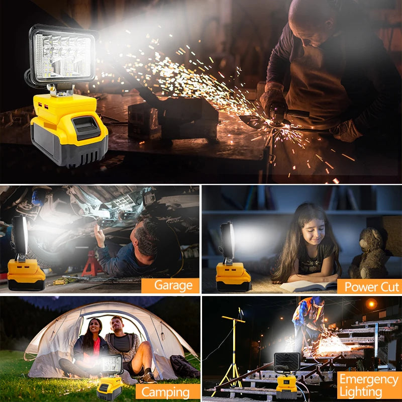 Luminária Portátil LED Recarregável para Trabalho – Potência e Praticidade em Qualquer Lugar