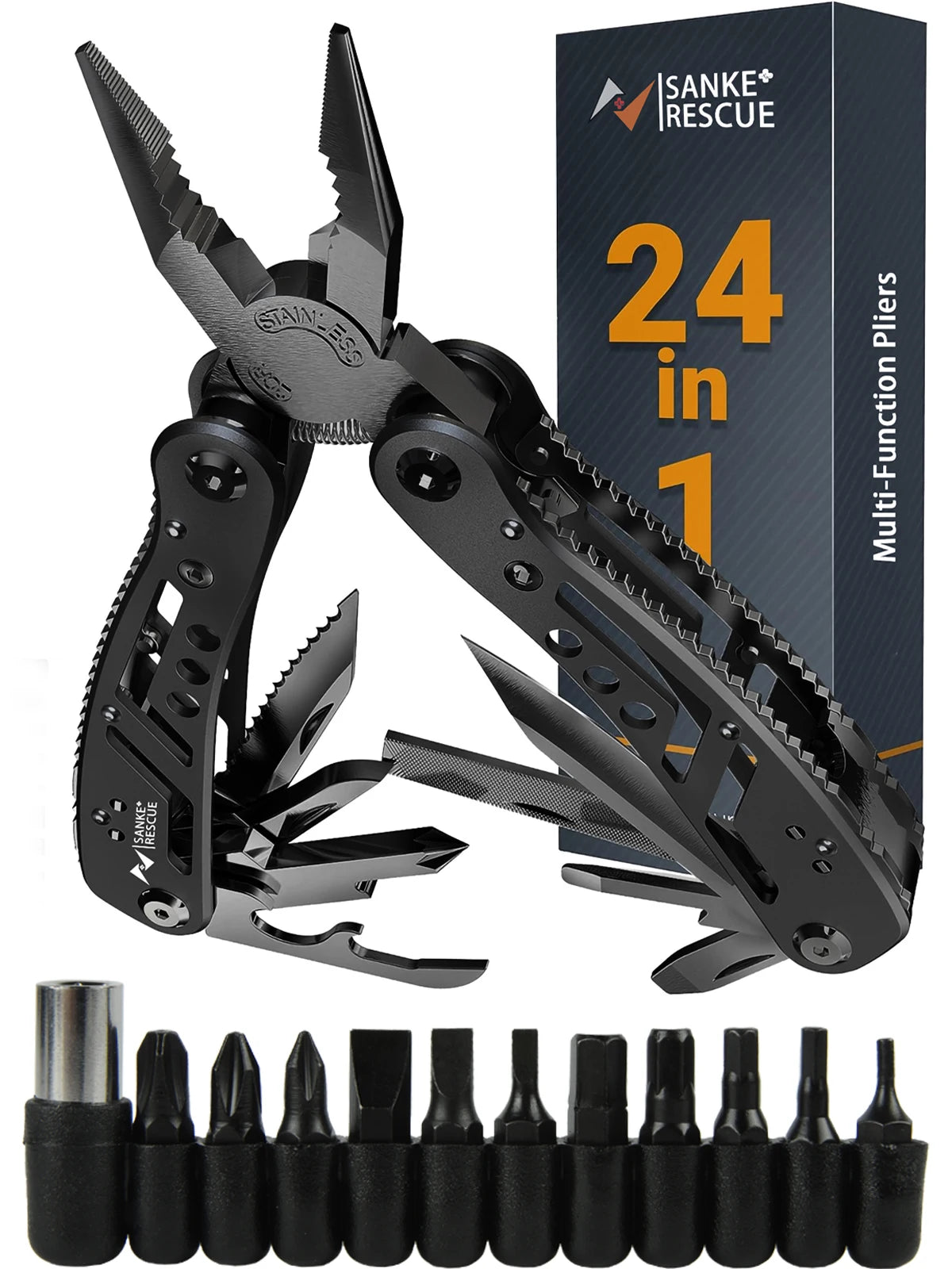 24 in 1 Multifunctional Universal Diagonal Pliers Hardware Wire Cutters Professional Anti Slip Durable Repair Tools