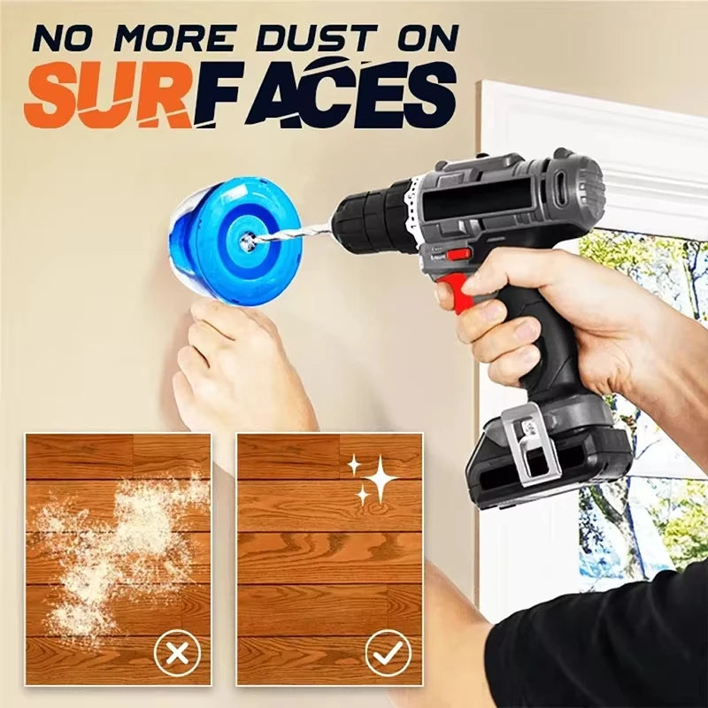 Electric Drill Dust Cover – Coletor de Poeira para Furadeira e Martelete | Proteção Contra Poeira e Resíduos