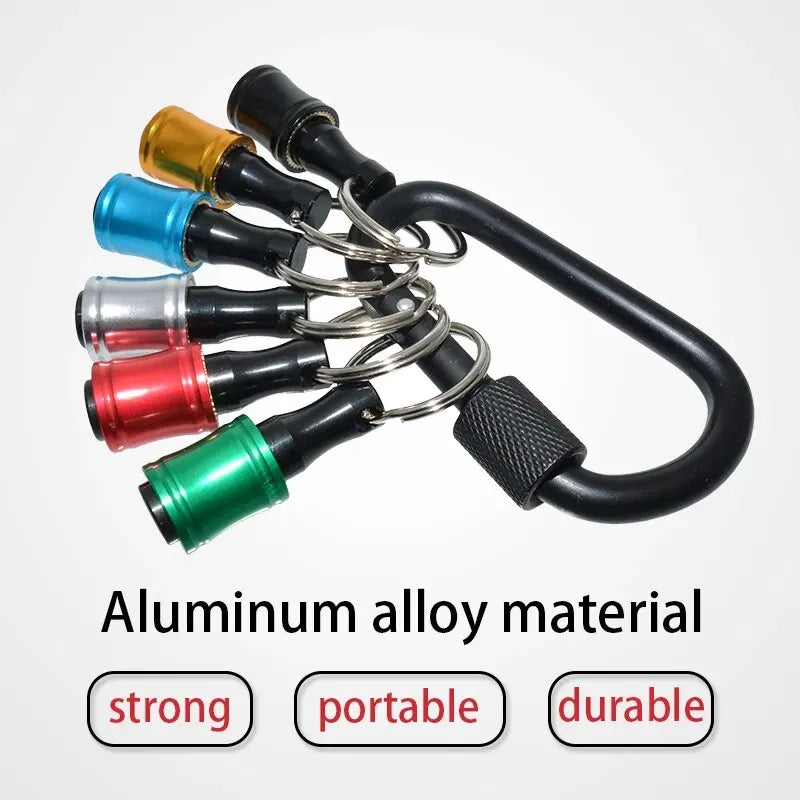 Chaveiro Porta-Bits 1/4" (Kit com 6 unidades) – Troca Rápida e Segurança no Alto!