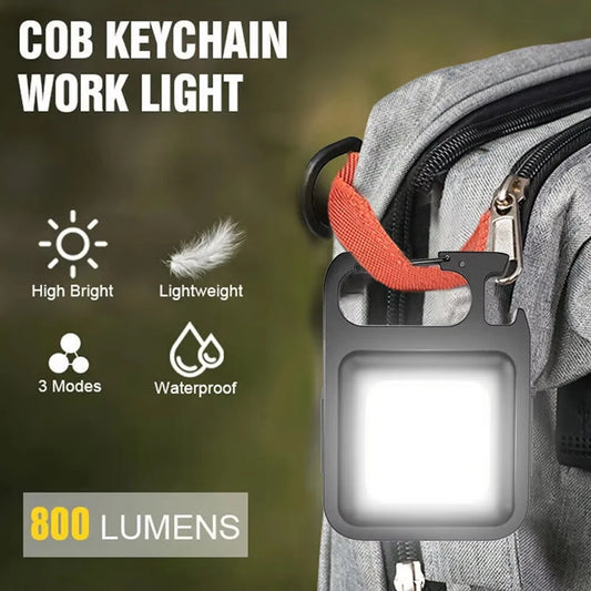 Super Bright Mini COB – Lanterna de Bolso Portátil com Ímã | 4 Modos de Iluminação, Recarregável via USB, Ideal para Camping, Trabalho e Emergências