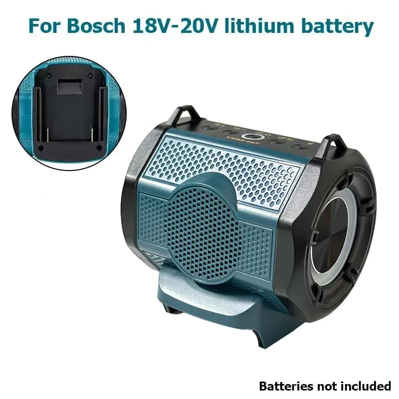 Caixa de Som Bluetooth 6D For Milwaukee/Makita/Dewalt/Bosch 18V 20V Battery With USB Type-C Port Charge Player Loudspeaker Amplifier