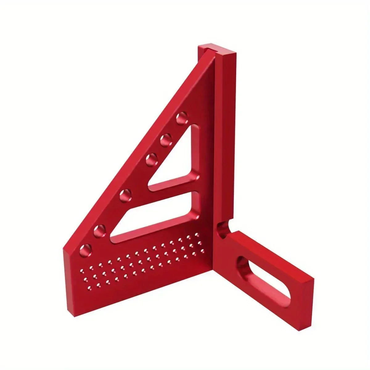 Régua 3D Multifuncional de Medição em Alumínio – Esquadro, Transferidor e Esquadro de 45°/90° para Marcenaria