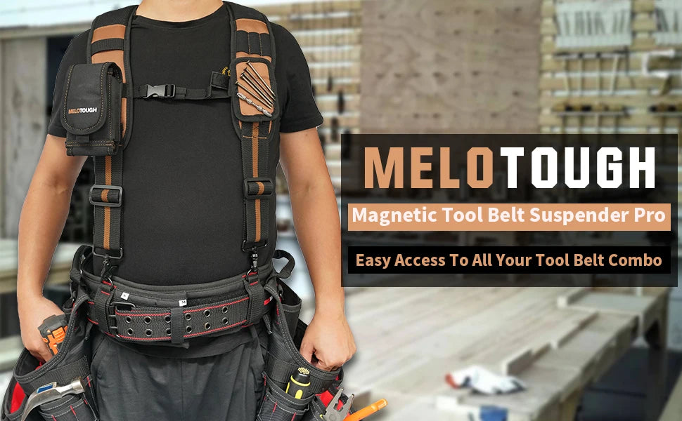 MELOTOUGH Suspensório Magnético para Cinto de Ferramentas – Conforto Extremo e Praticidade no Seu Trabalho