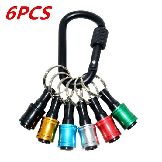 Chaveiro Porta-Bits 1/4" (Kit com 6 unidades) – Troca Rápida e Segurança no Alto!