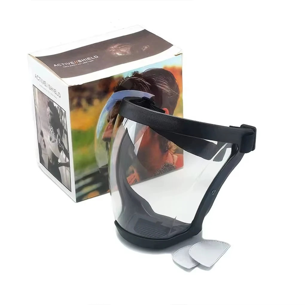 Máscara de Proteção Facial Transparente – Reutilizável, Ajustável e Resistente ao Calor