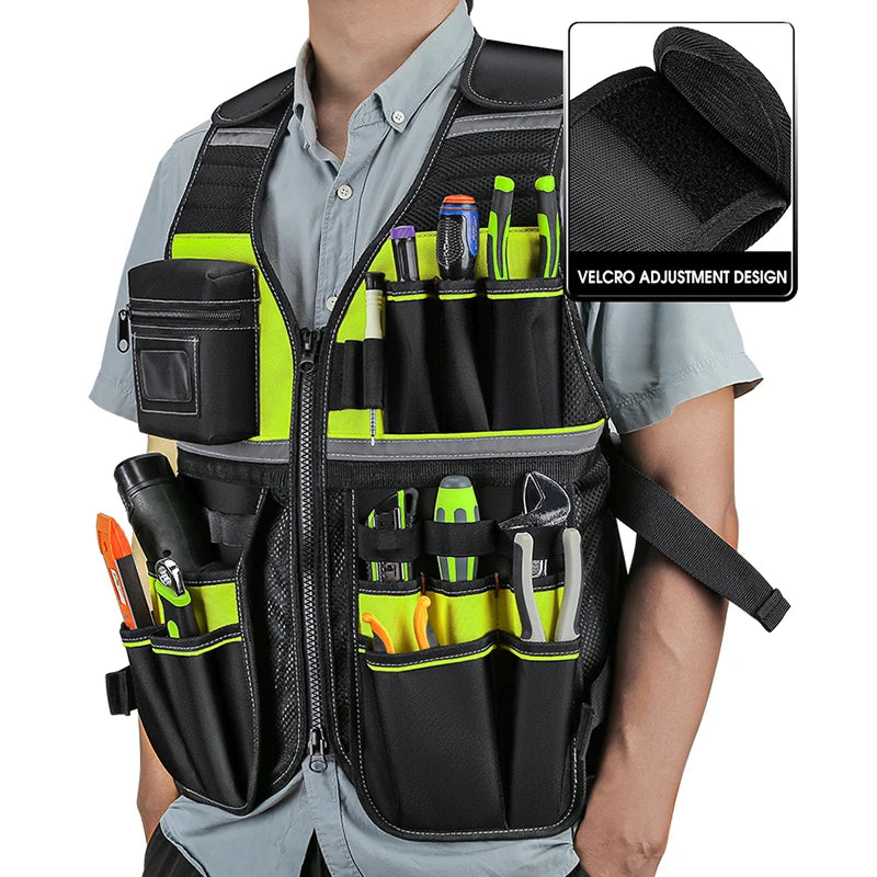 Colete de Ferramentas Profissional com Múltiplos Bolsos – Alta Resistência