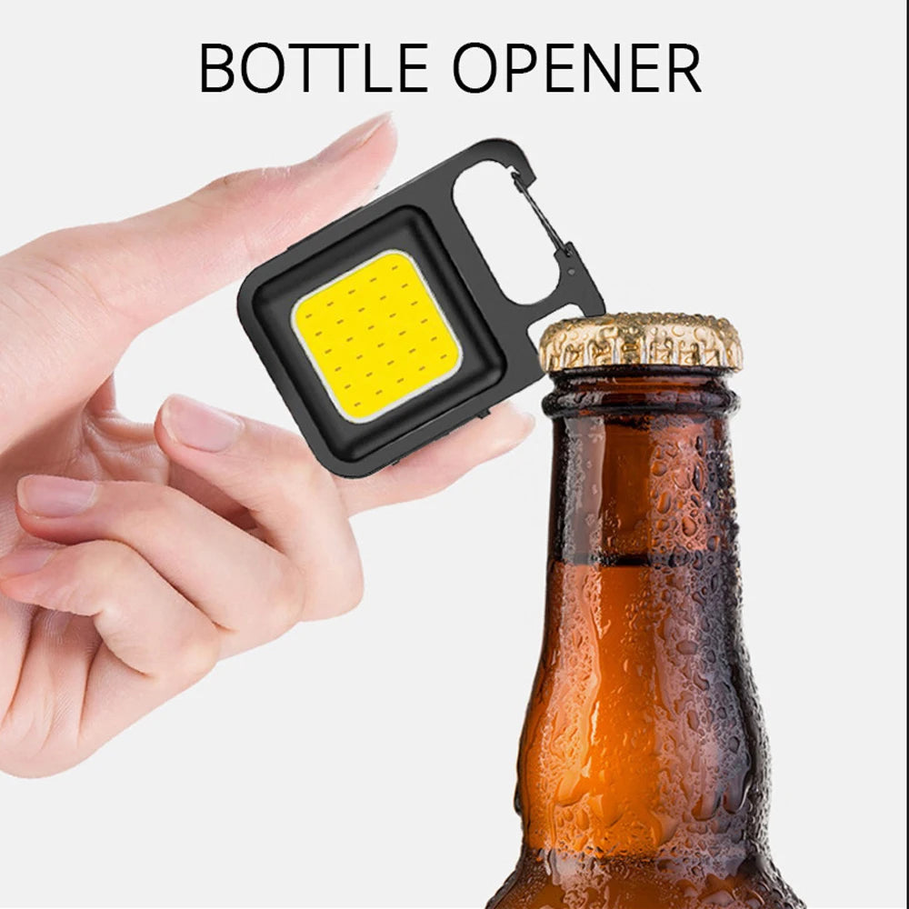 Super Bright Mini COB – Lanterna de Bolso Portátil com Ímã | 4 Modos de Iluminação, Recarregável via USB, Ideal para Camping, Trabalho e Emergências