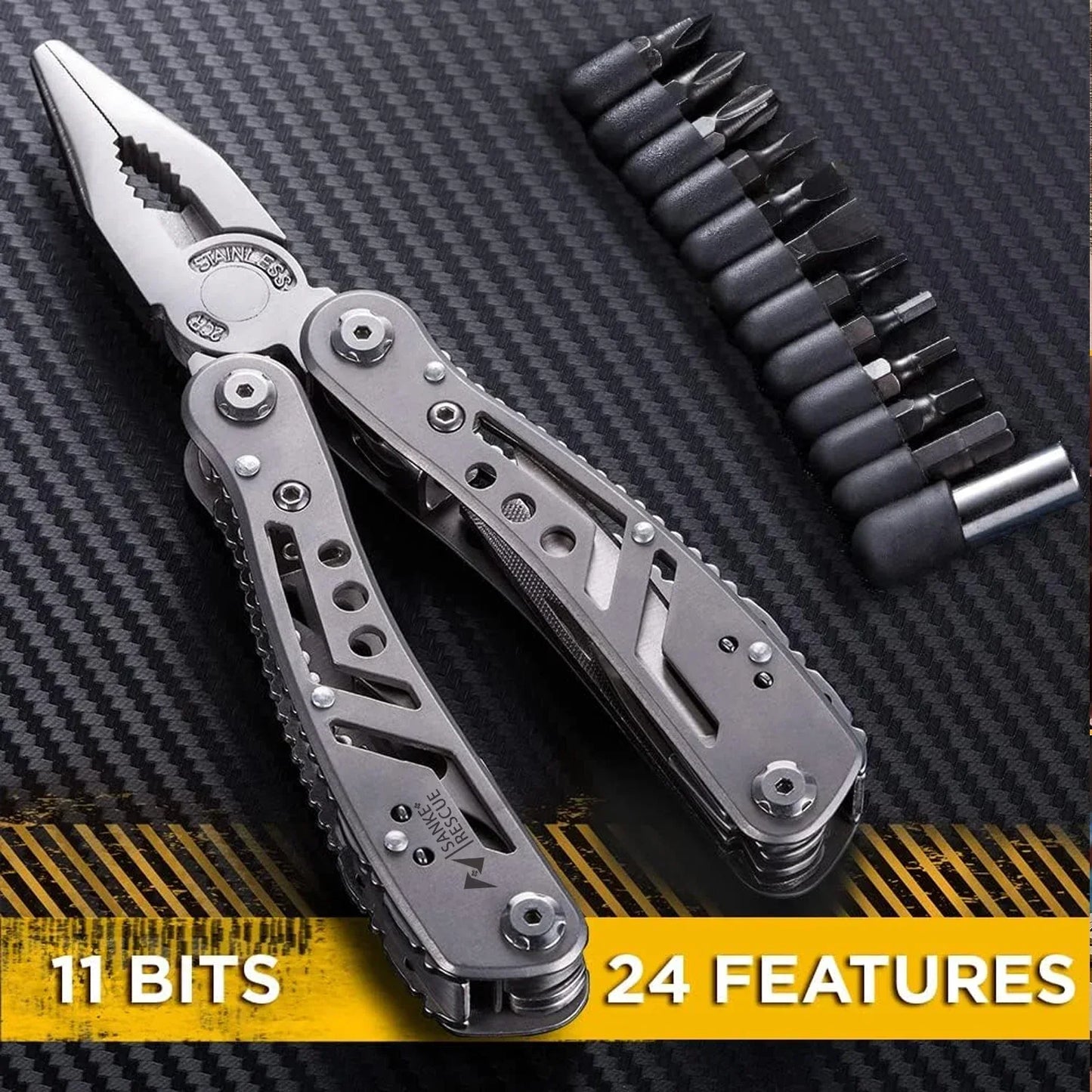 24 in 1 Multifunctional Universal Diagonal Pliers Hardware Wire Cutters Professional Anti Slip Durable Repair Tools