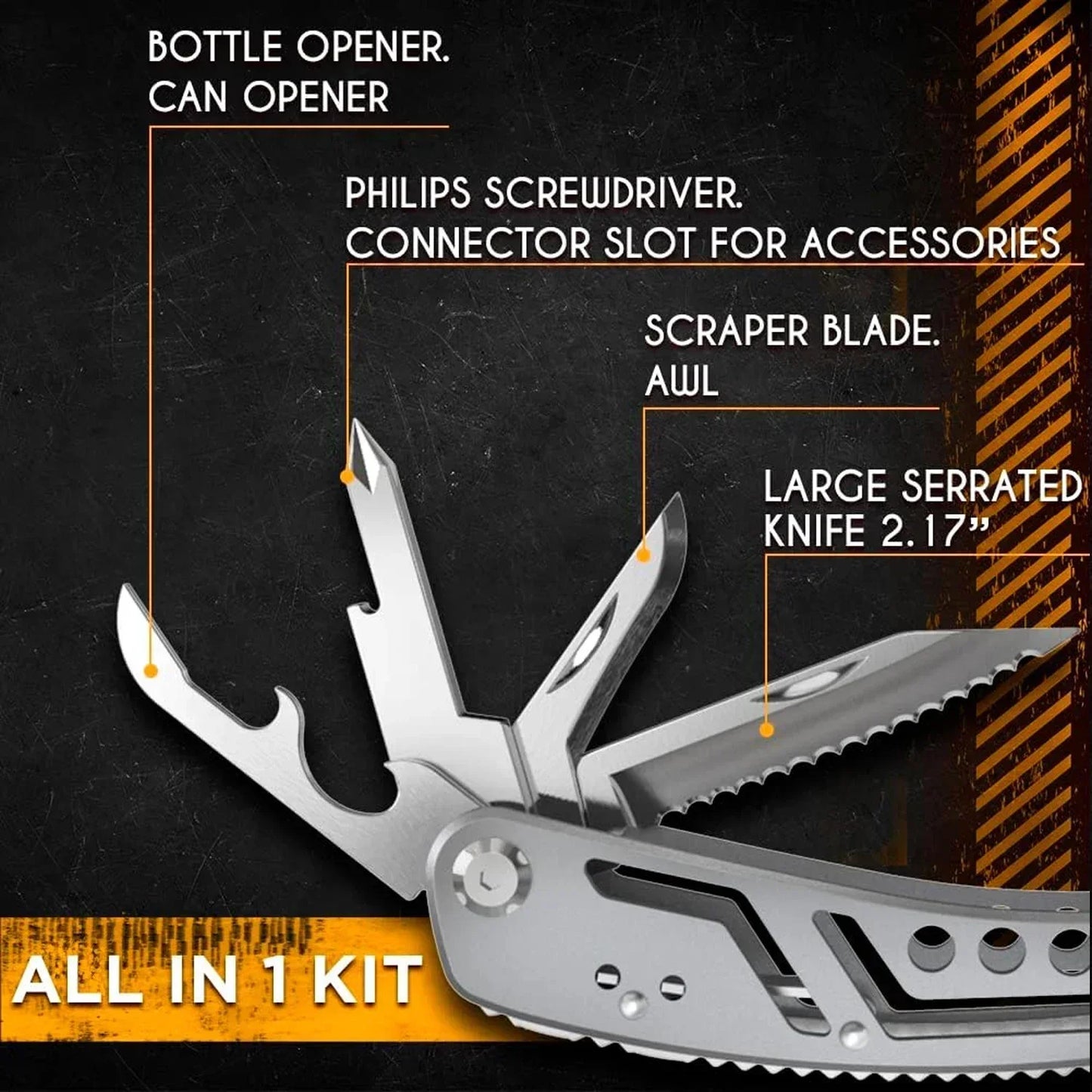 24 in 1 Multifunctional Universal Diagonal Pliers Hardware Wire Cutters Professional Anti Slip Durable Repair Tools