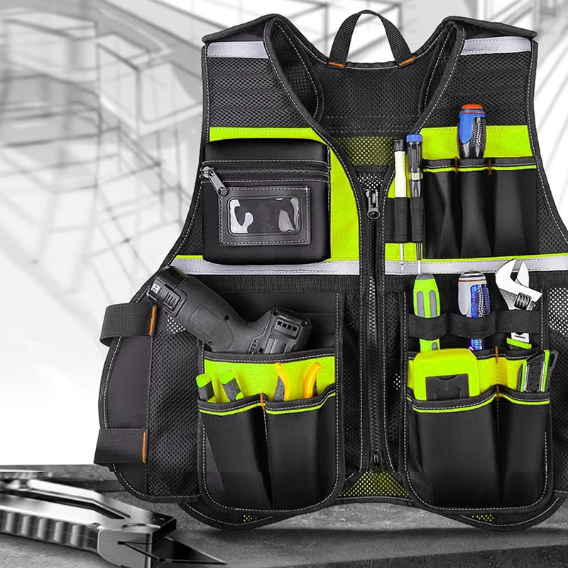 Colete de Ferramentas Profissional com Múltiplos Bolsos – Alta Resistência