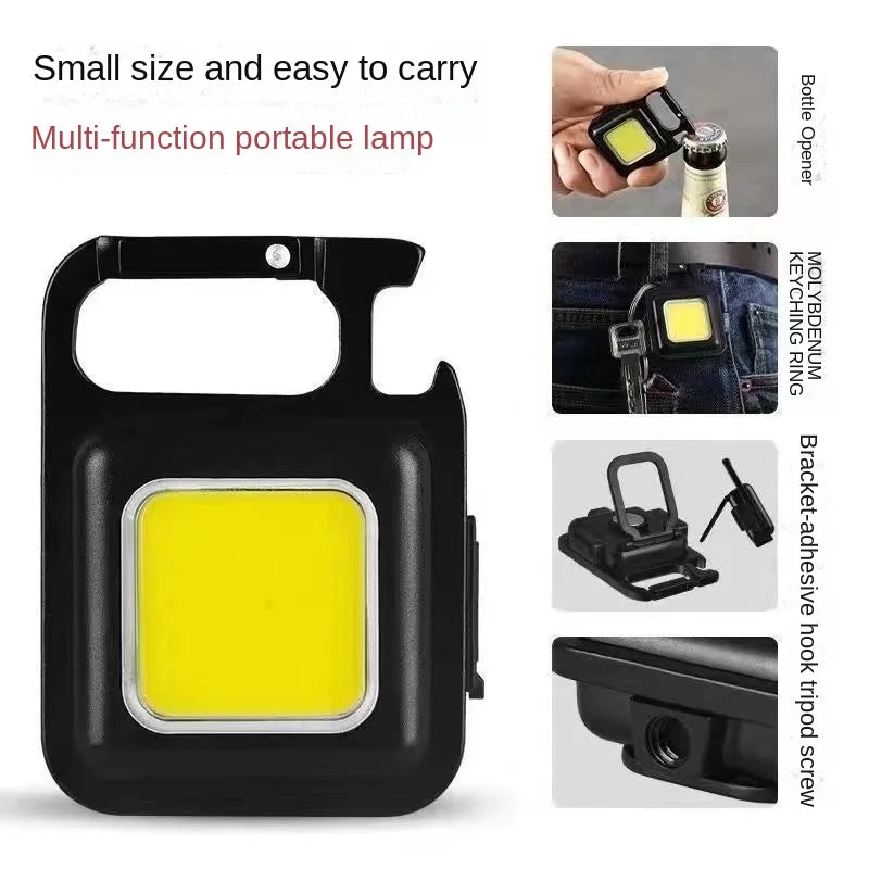 Super Bright Mini COB – Lanterna de Bolso Portátil com Ímã | 4 Modos de Iluminação, Recarregável via USB, Ideal para Camping, Trabalho e Emergências