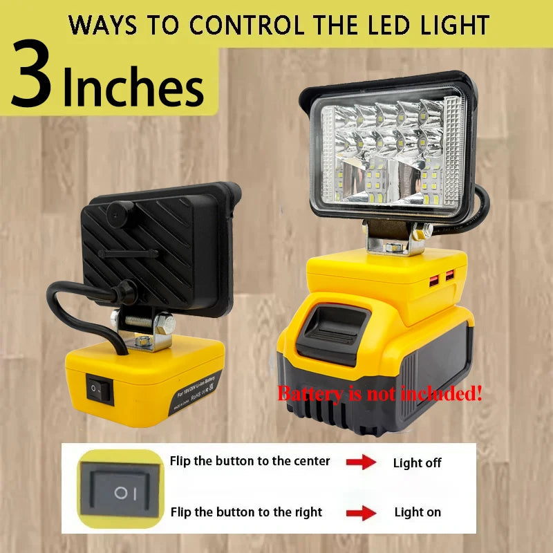 Luminária Portátil LED Recarregável para Trabalho – Potência e Praticidade em Qualquer Lugar