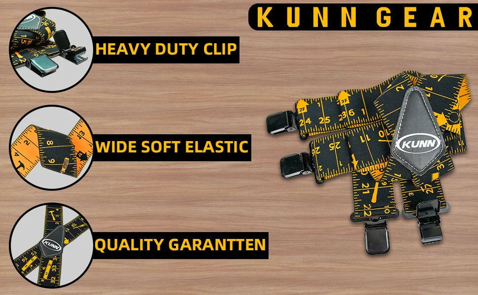 Suspensório Masculino Estampado com Régua – KUNN | Estilo, Conforto e Resistência para o Dia a Dia ou Trabalho