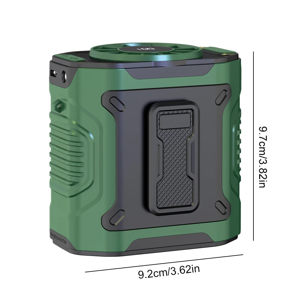 Ventilador de Cintura Portátil USB Recarregável – Refresque-se com Liberdade e Potência!