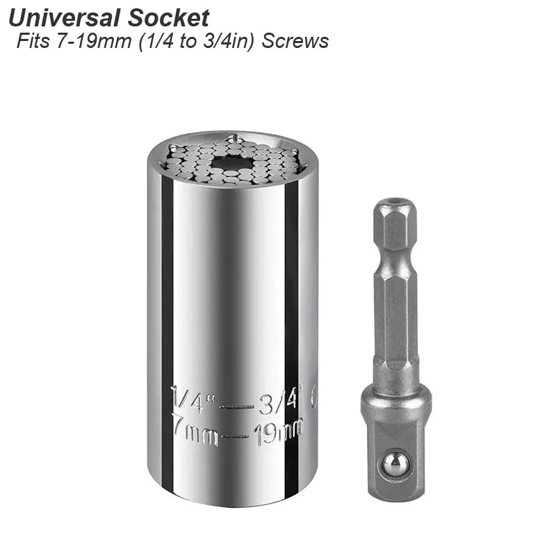 Kit Soquete Universal com Adaptador para Parafusadeira