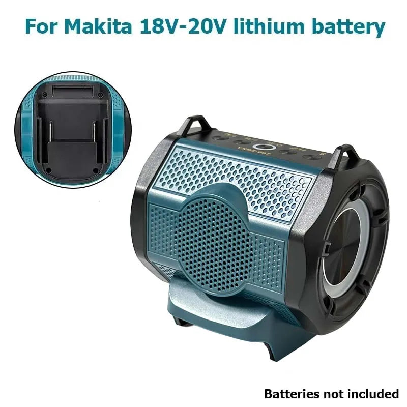 Caixa de Som Bluetooth 6D For Milwaukee/Makita/Dewalt/Bosch 18V 20V Battery With USB Type-C Port Charge Player Loudspeaker Amplifier