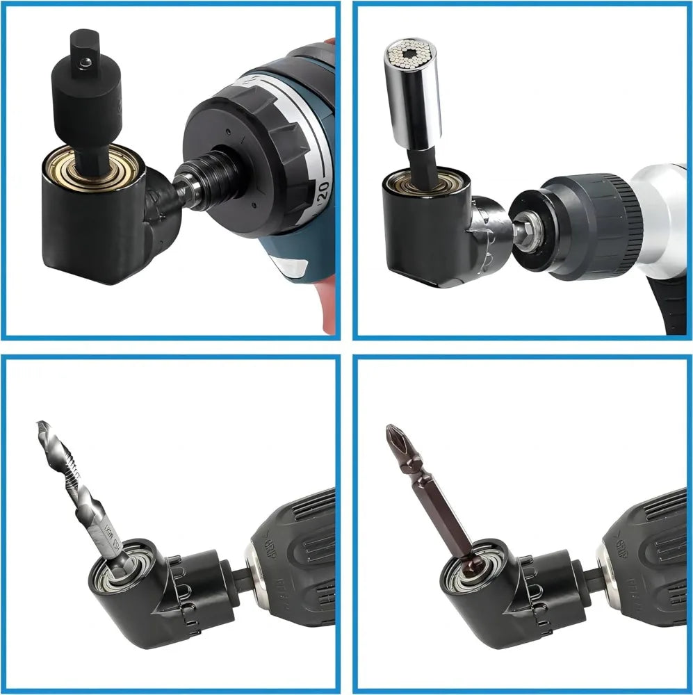 Kit Completo de Extensões e Adaptadores para Furadeira – Flexível, Rotativo e Multifuncional!