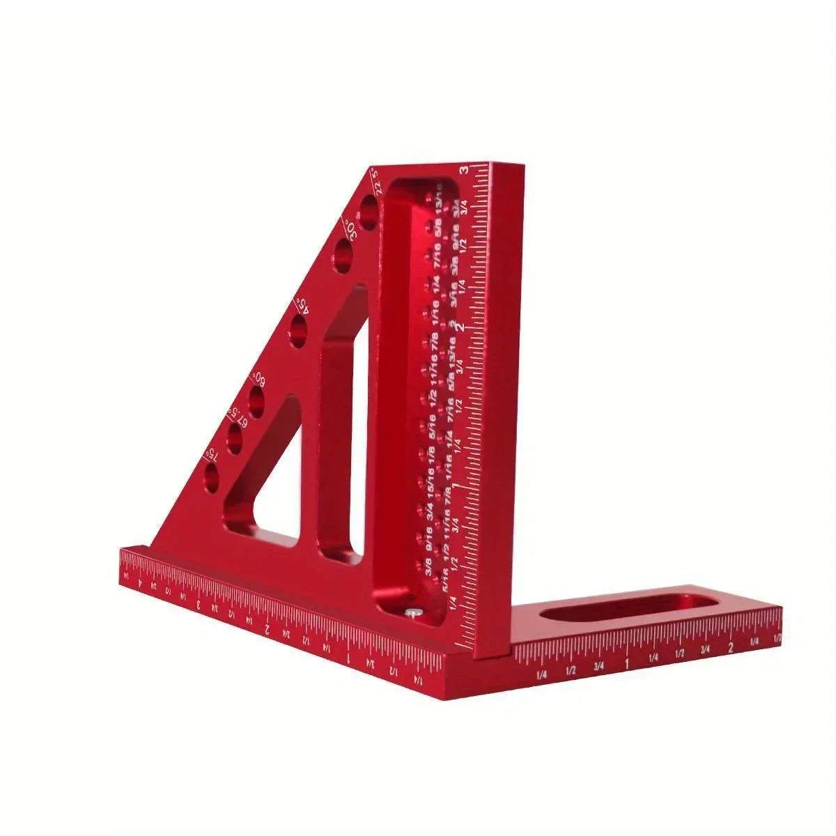 Régua 3D Multifuncional de Medição em Alumínio – Esquadro, Transferidor e Esquadro de 45°/90° para Marcenaria