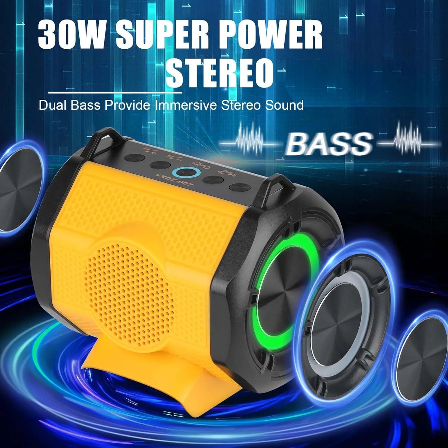 Caixa de Som Bluetooth 6D For Milwaukee/Makita/Dewalt/Bosch 18V 20V Battery With USB Type-C Port Charge Player Loudspeaker Amplifier