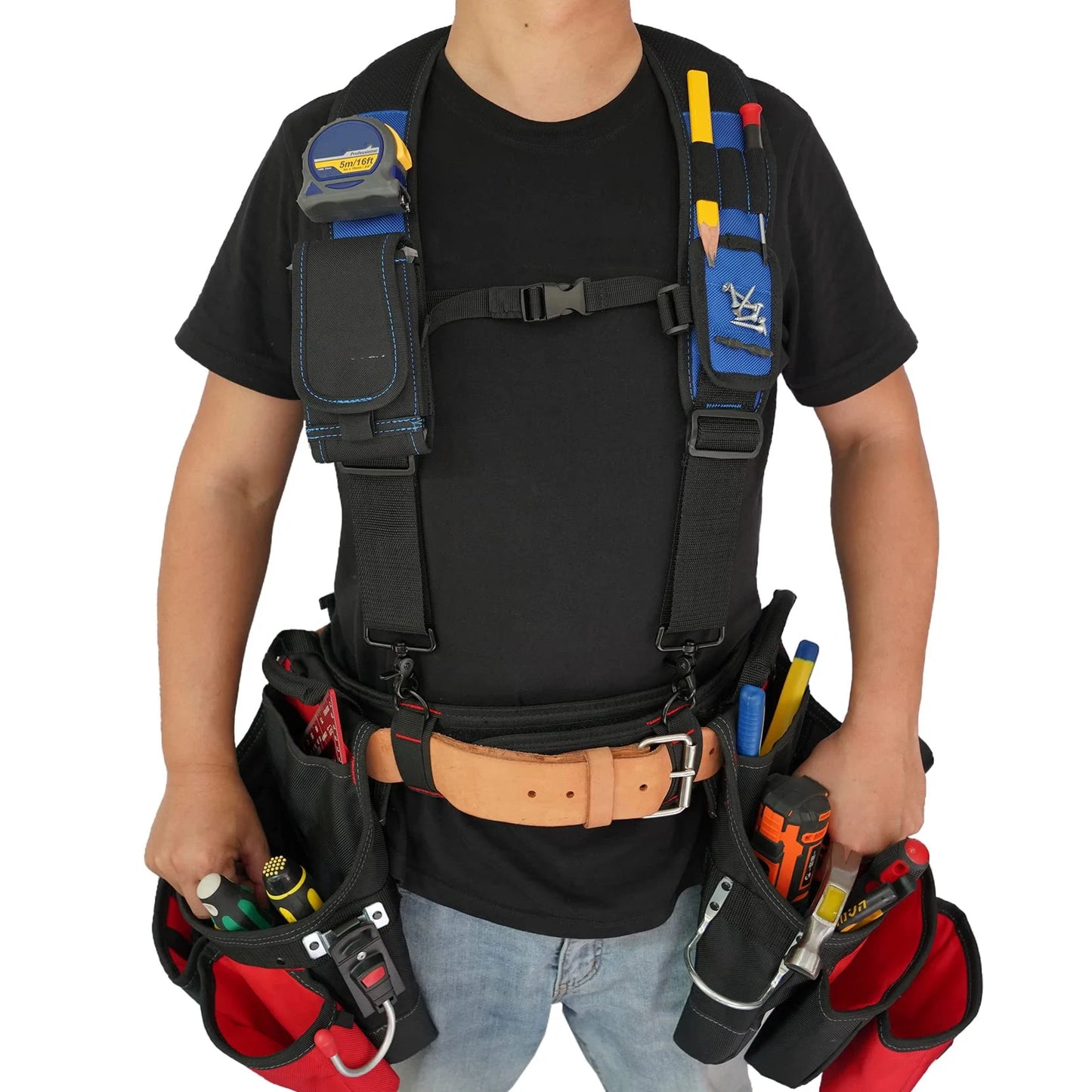 Cinta Suspensora com Munhequeira Magnética – Conforto, Suporte e Praticidade para Profissionais de Verdade!