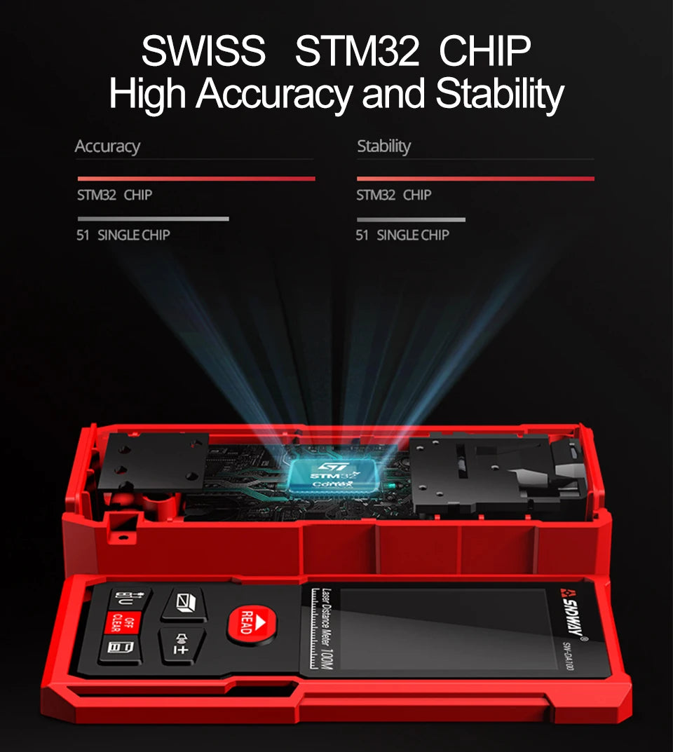 SNDWAY Laser Distance Meter 50m 70m 100m 120m Rangefinder Digital Range Finder Trena Roulette Ruler Distance Measuring Tape